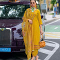 Mustard Milan Silk Suit