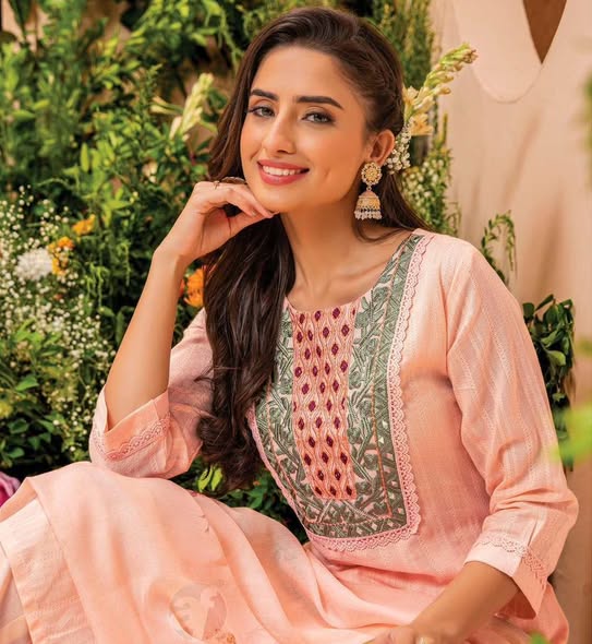 Peach Cotton Suit