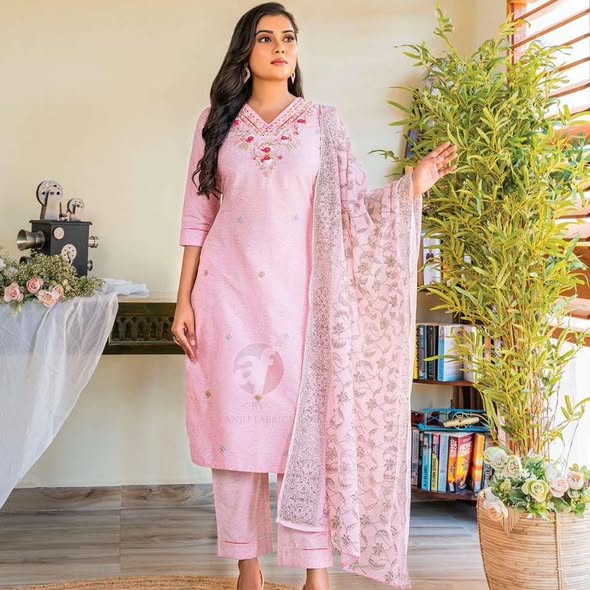 Pink Cotton Suit