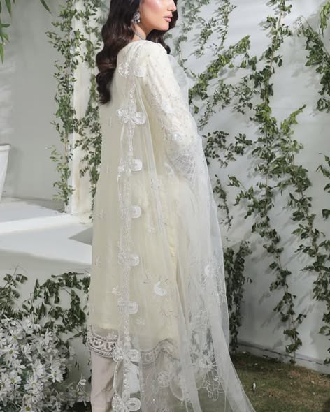 Ivory Chiffon Suit