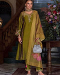 Olive Viscose Suit