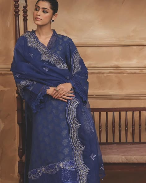 Blue Khaddar Suit