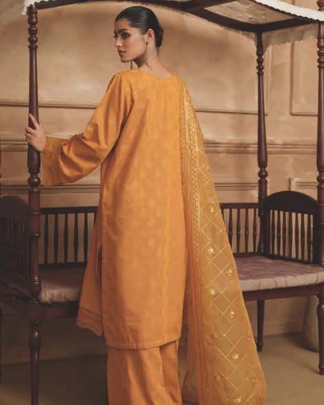 Mustard Khaddar Suit
