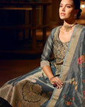 Olive Banarasi Jacquard Suit
