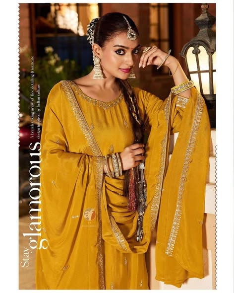 Mustard Chinon Suit