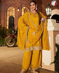 Mustard Chinon Suit
