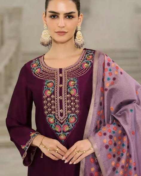 Silk Purple Statement Set