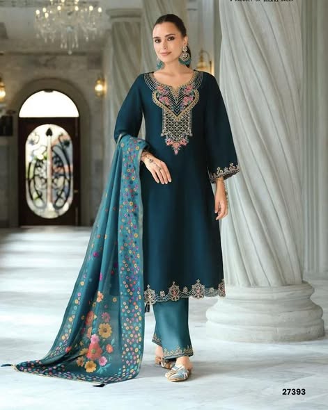 Silk Teal Statement Set
