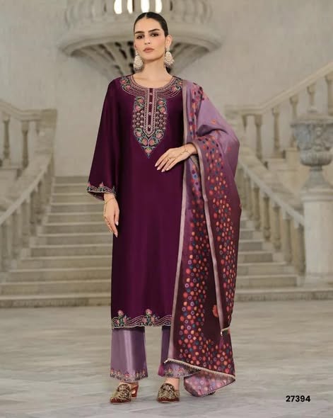Silk Purple Statement Set