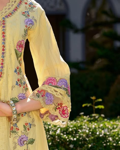 Yellow Cotton Anarkali