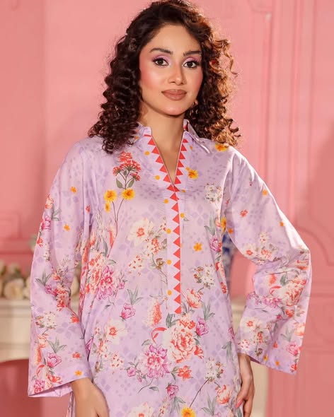 Lavender Floral Lawn Coords